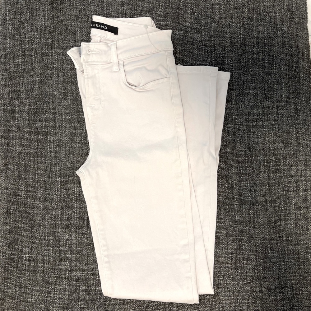 J Brand White Skinny Jeans with Zip